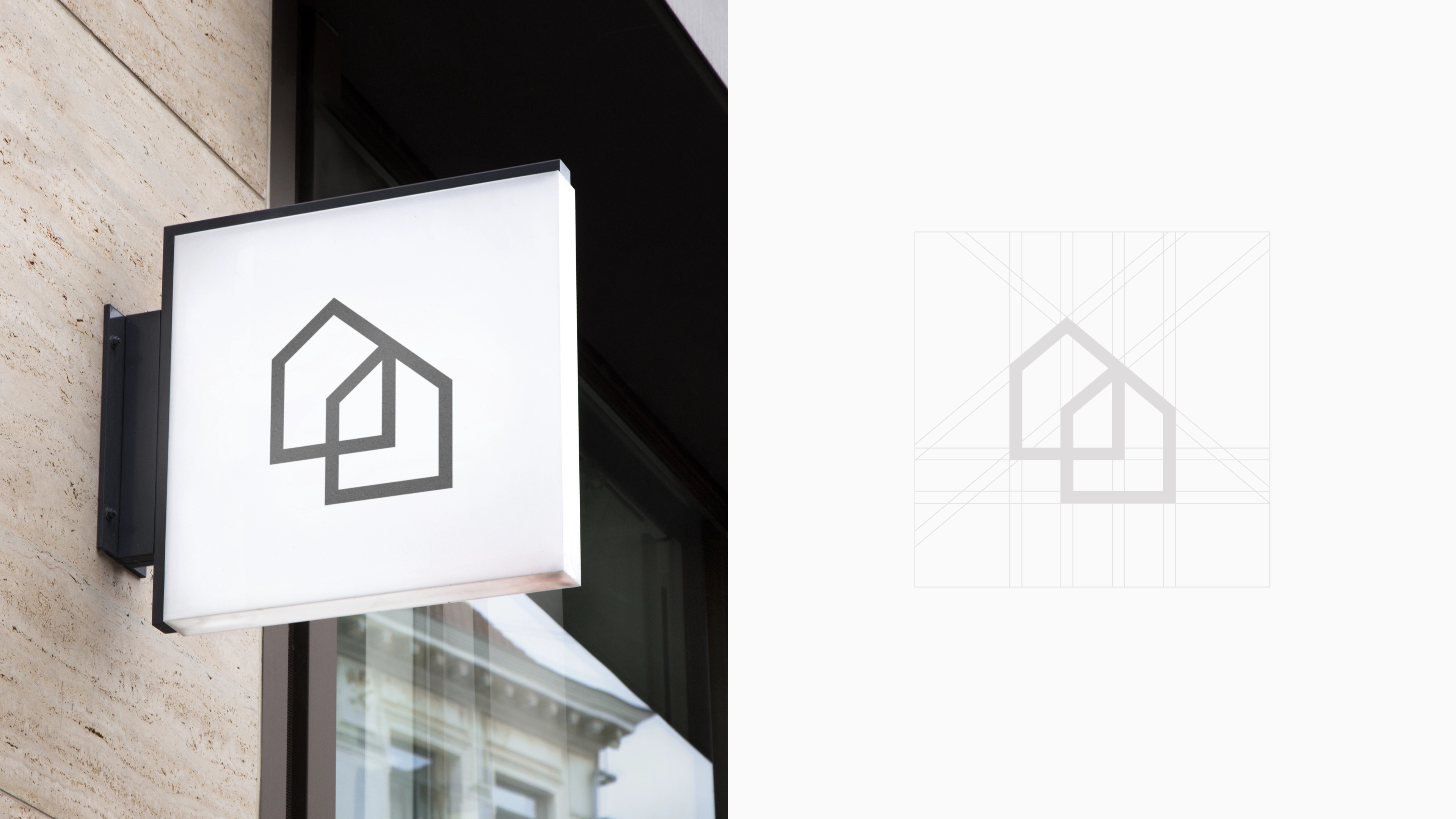 Oznakowanie zewnętrzne DCI Centre z logo aplikowanym na podświetlanym kasetonie.