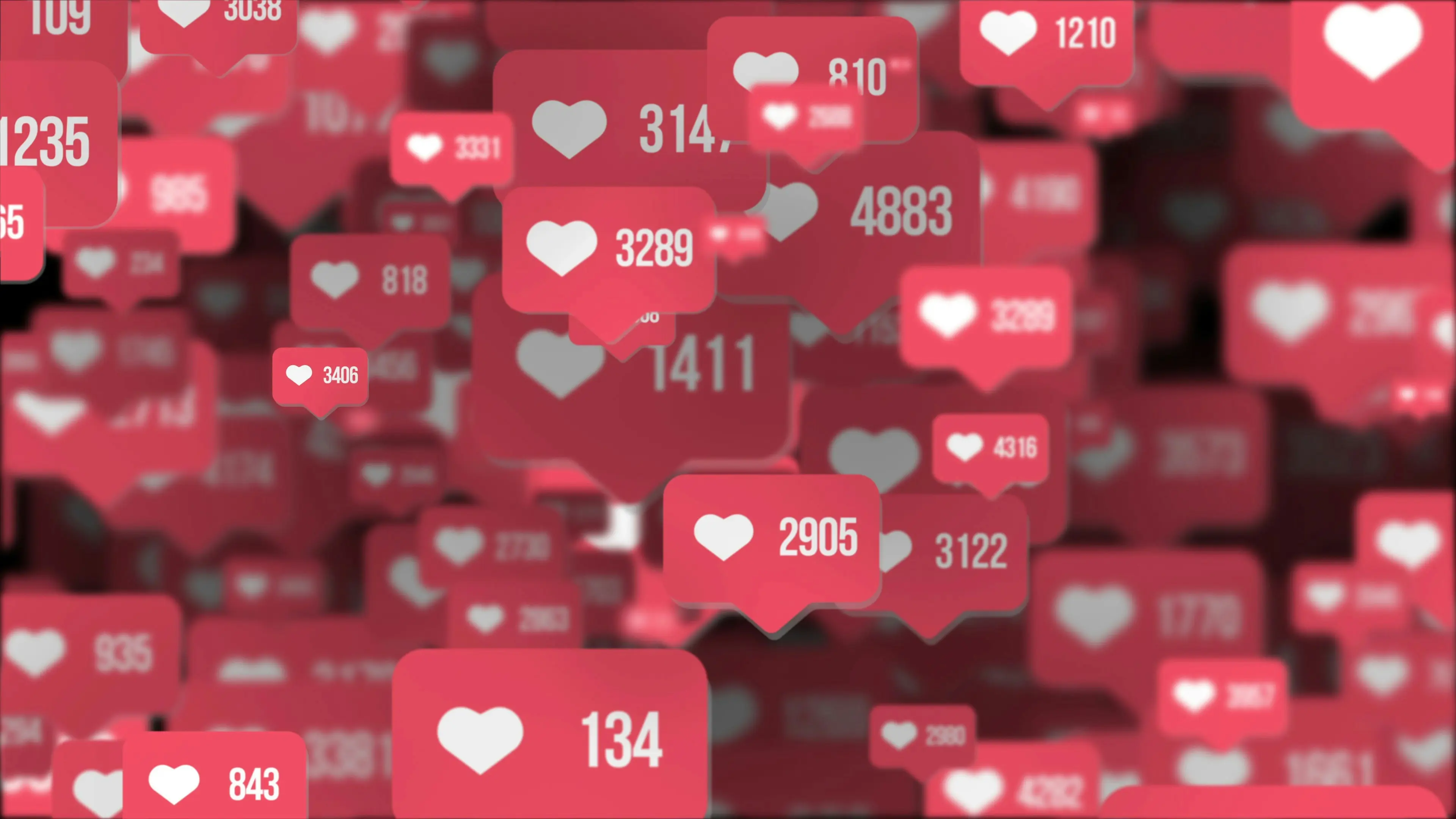 Powiadomienia z polubieniami w mediach społecznościowych symbolizujące viral i buzz marketing
